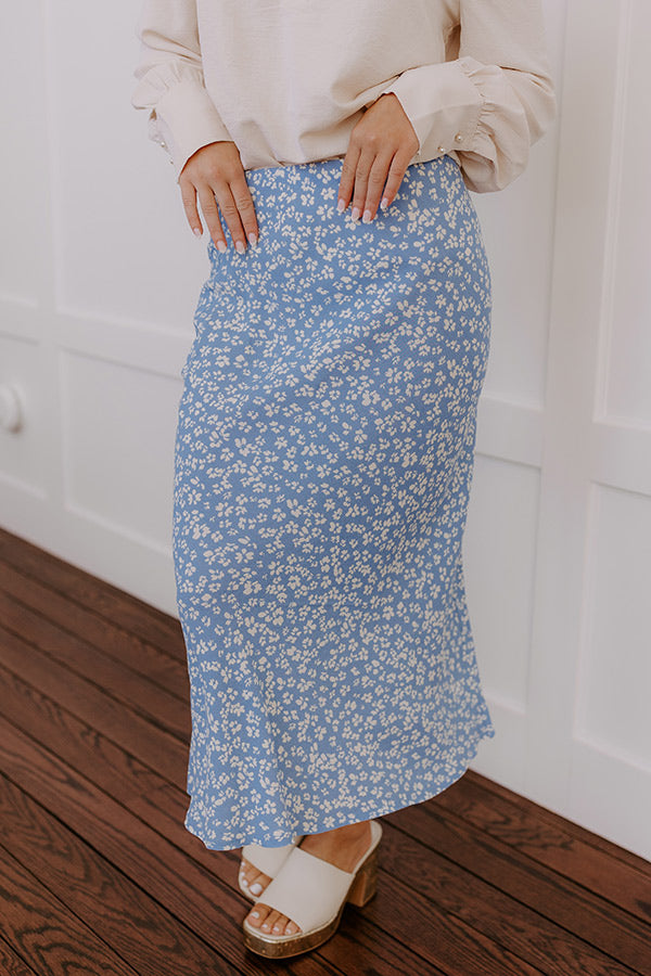 The Penelope High Waist Floral Midi Skirt Image - 4