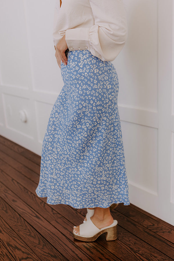 The Penelope High Waist Floral Midi Skirt Image - 3