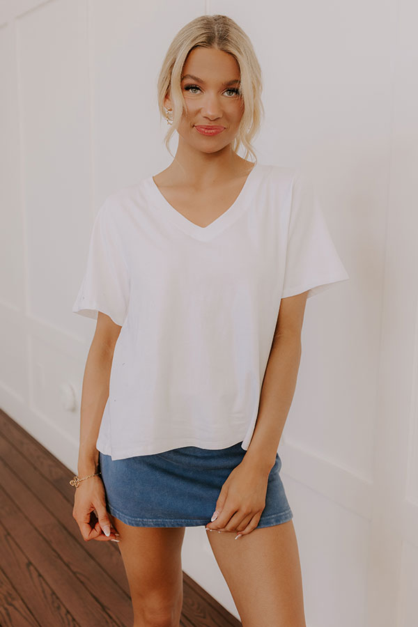 Casual Cues Tee in White Image - 5