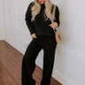 Small Town Bistro High Waist Knit Pants in Black Image - 1
