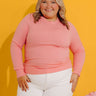 Breezy Chic Knit Sweater Top in Bubblegum Pink Curves Image - 1