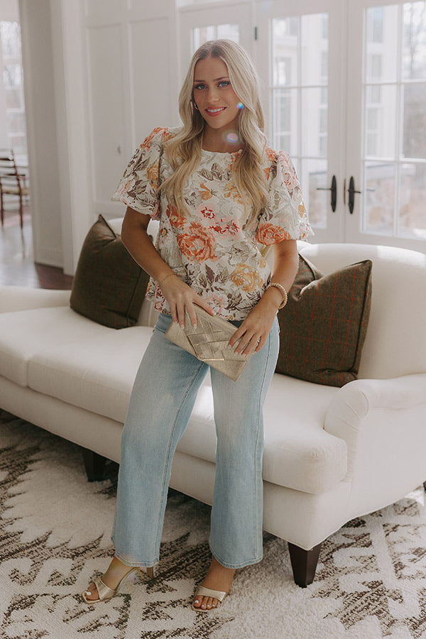 Tea Garden Chic Floral Top Image - 1