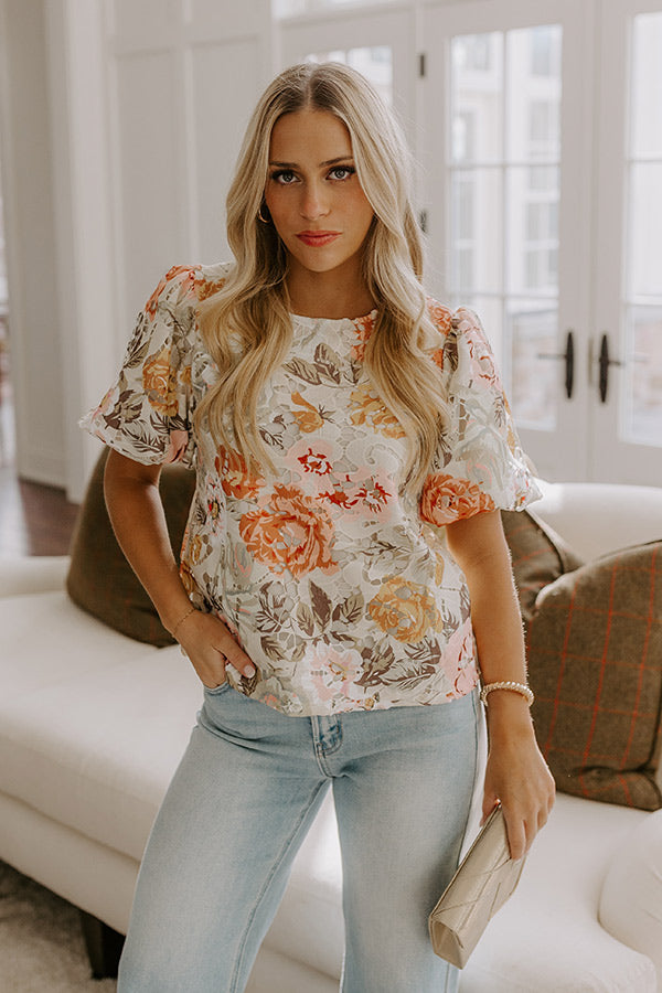 Tea Garden Chic Floral Top Image - 5