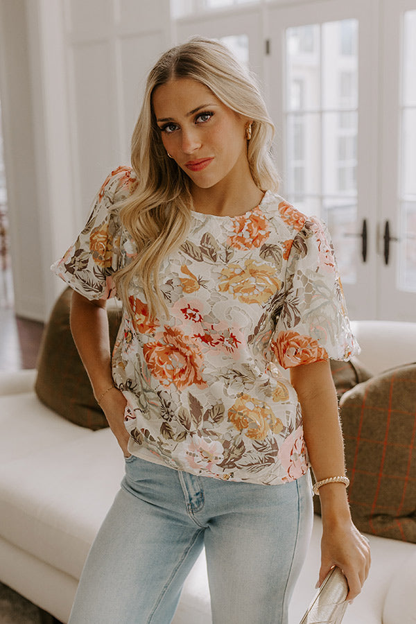 Tea Garden Chic Floral Top Image - 2