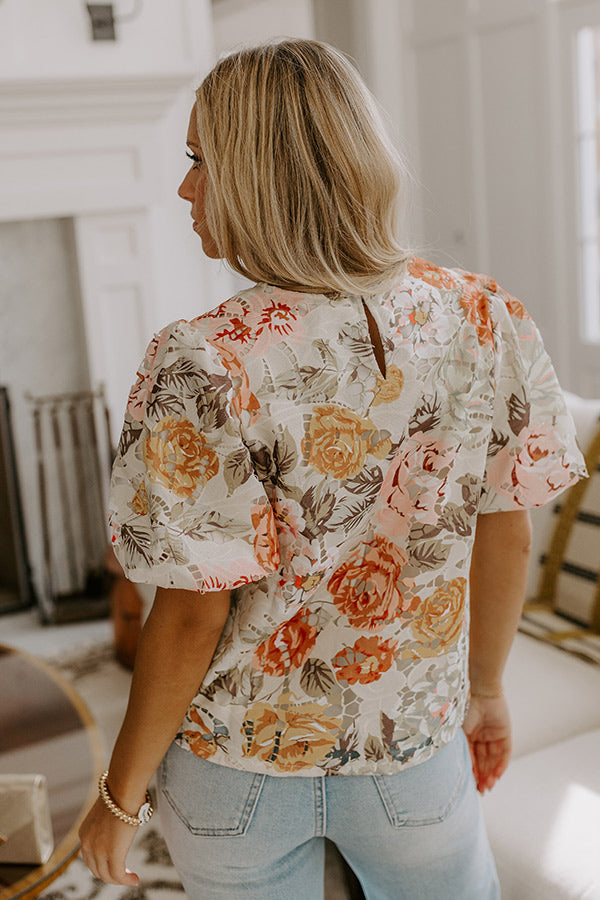 Tea Garden Chic Floral Top Image - 4