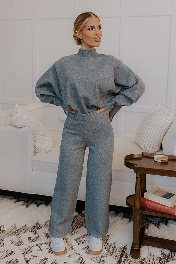 Casual Cues High Waist Knit Pants Image - 1