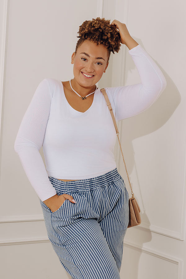 Sassy and Chic Top in White Curves Image - 1