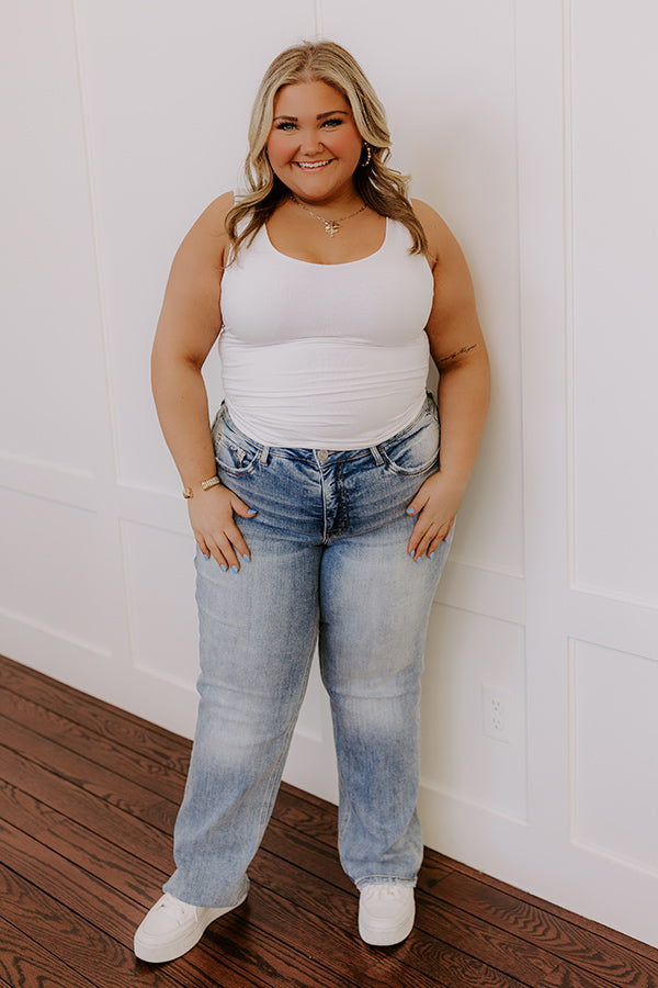 Simply Luxe Tank in White Curves Image - 2