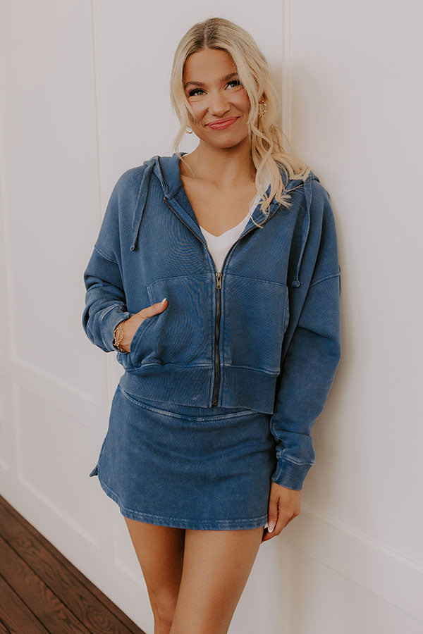 Always On The Go Vintage Wash Sweater in Blue Image - 1
