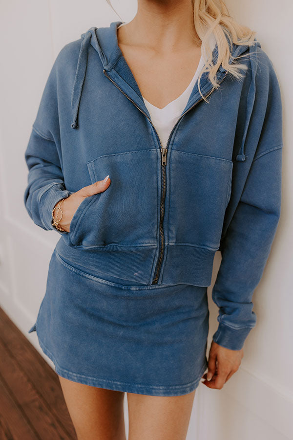 Always On The Go Vintage Wash Sweater in Blue Image - 3