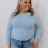 Breezy Chic Knit Sweater Top in Sky Blue Curves Image - 1
