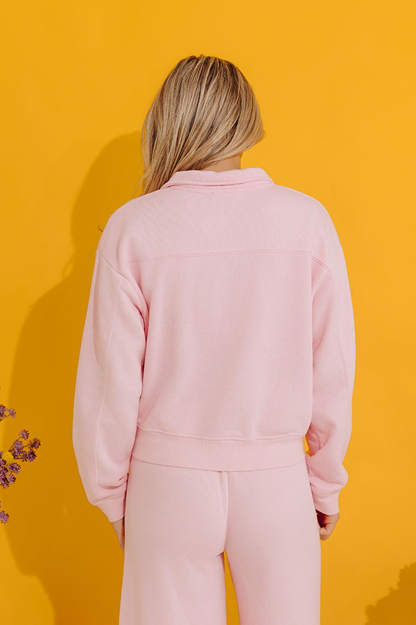 Cozy Lifestyle Vintage Wash Pullover in Pink Image - 3