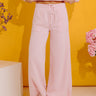 Cozy Lifestyle High Waist Vintage Wash Pants in Pink Image - 1