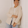 Boho Chic Crochet Blazer in Oatmeal Curves Image - 1