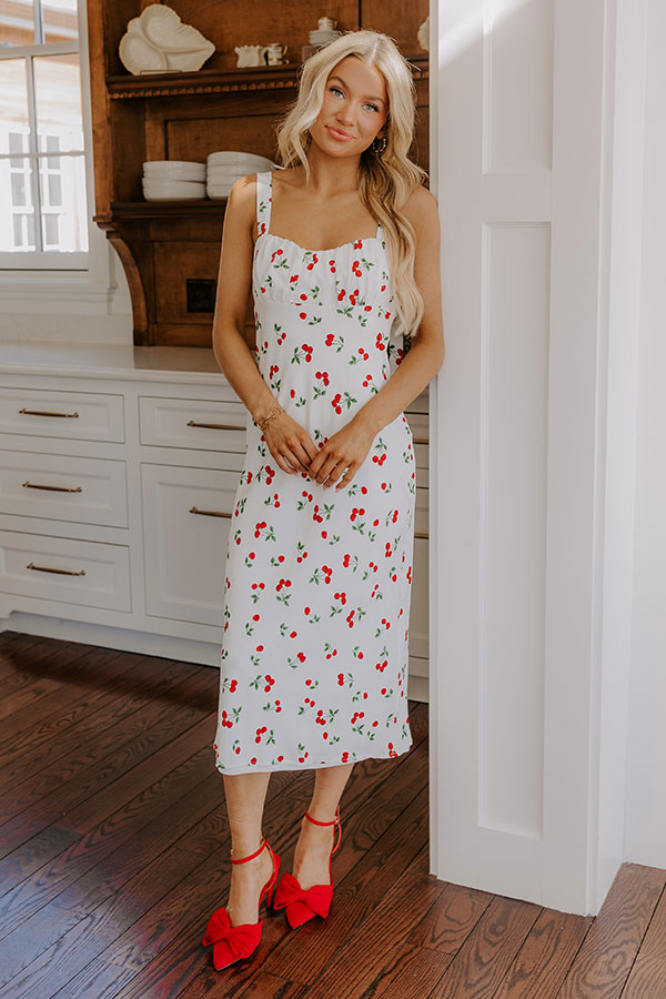 Sweet Like Cherry Pie Midi Dress Image - 1