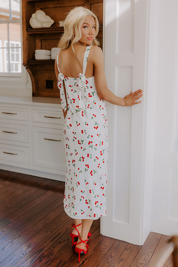 Sweet Like Cherry Pie Midi Dress Image - 4