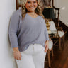 Morning Dew Knit Sweater Top in Periwinkle Curves Image - 1