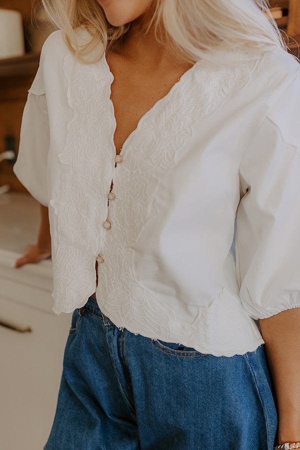 Subtle Charm Embroidered Top Image - 2