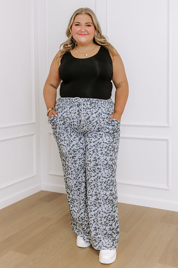 Boho Feels High Waist Jacquard Knit Pants Curves Image - 1