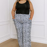 Boho Feels High Waist Jacquard Knit Pants Curves Image - 1