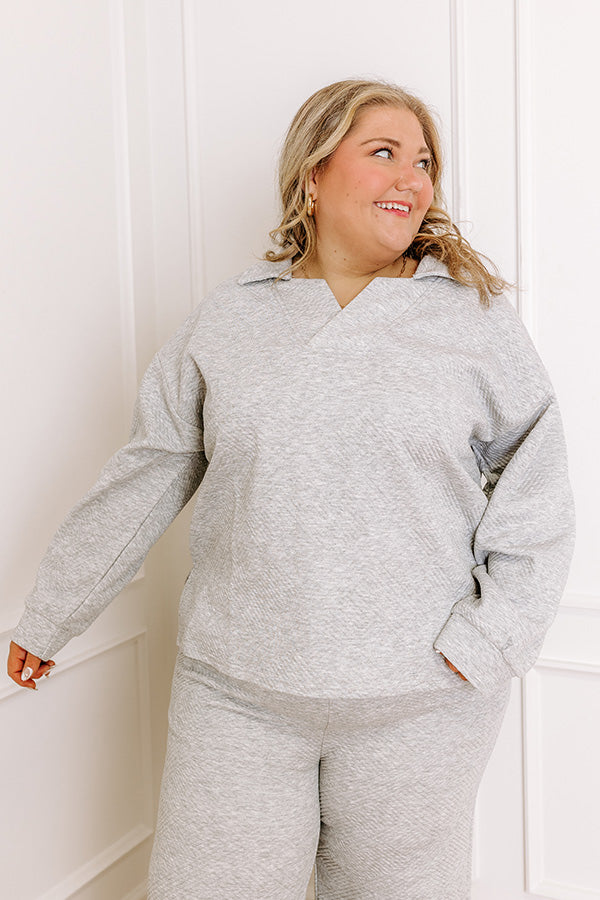 Lattes First Sweatshirt in Grey Curves Image - 1