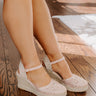 The Carlie Woven Wedge in Light Pink Image - 1