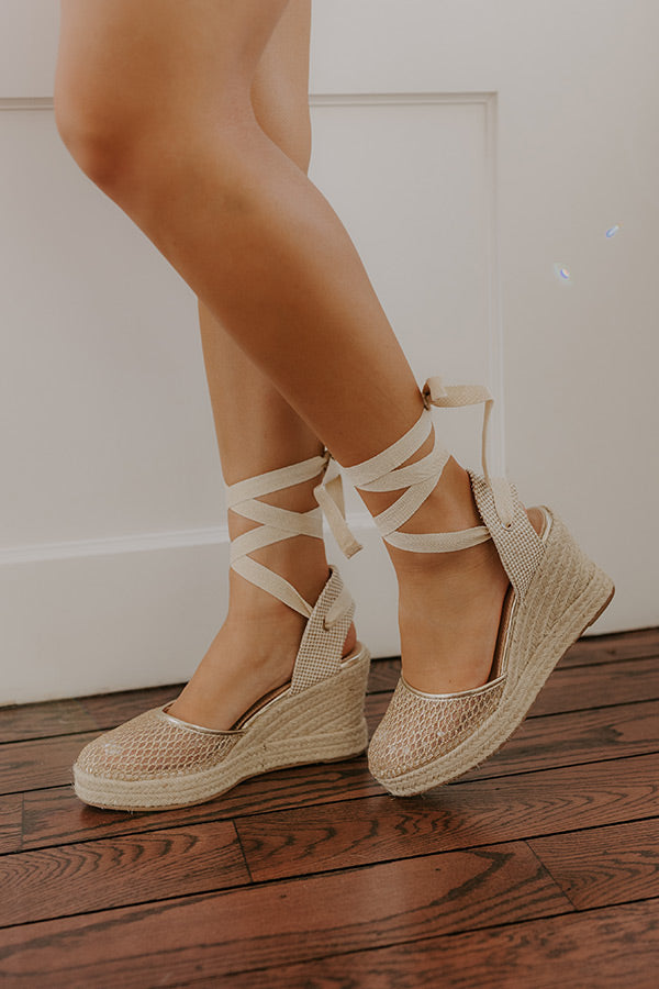 The Daniela Lace Up Wedge Image - 2