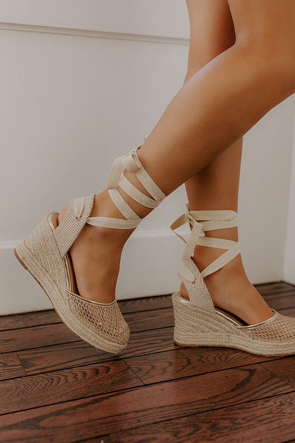 The Daniela Lace Up Wedge Image - 4