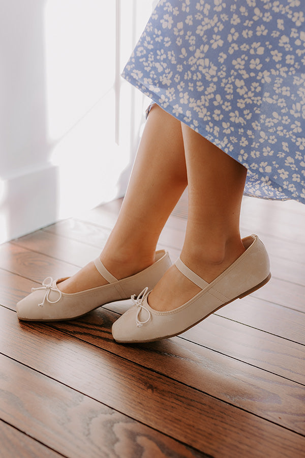 The Emily Velveteen Flat in Oatmeal Image - 2