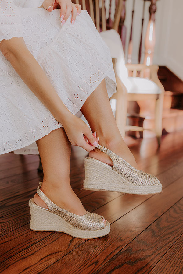 The Vivian Woven Wedge In Gold Image - 3