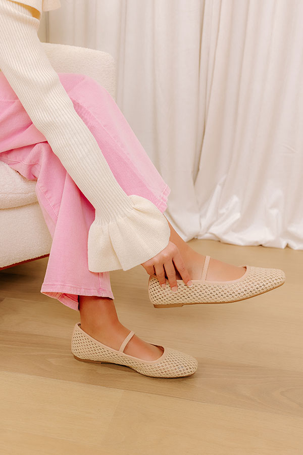 The Aurora Raffia Woven Flats Image - 2