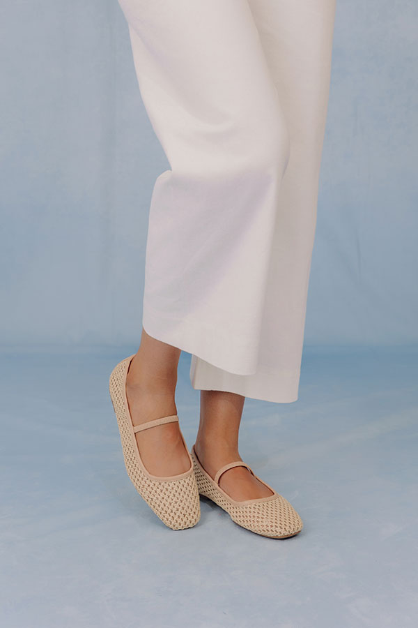 The Aurora Raffia Woven Flats Image - 1