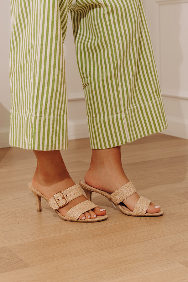 The Rachel Raffia Woven Heel in Natural Image - 1