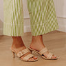 The Rachel Raffia Woven Heel in Natural Image - 1
