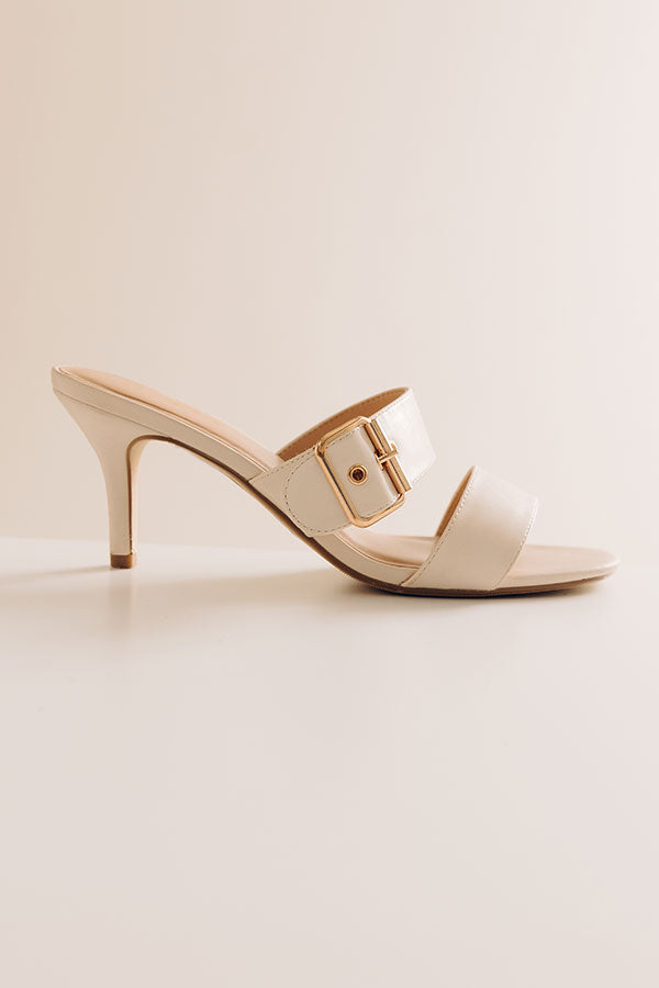 The Rachel Faux Leather Heel in Ivory Image - 1