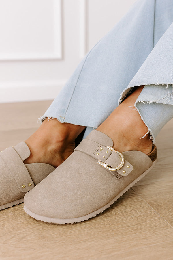 The London Faux Nubuck Clogs Image - 2