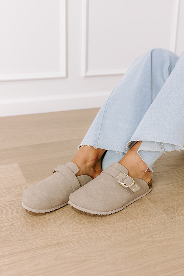 The London Faux Nubuck Clogs Image - 1