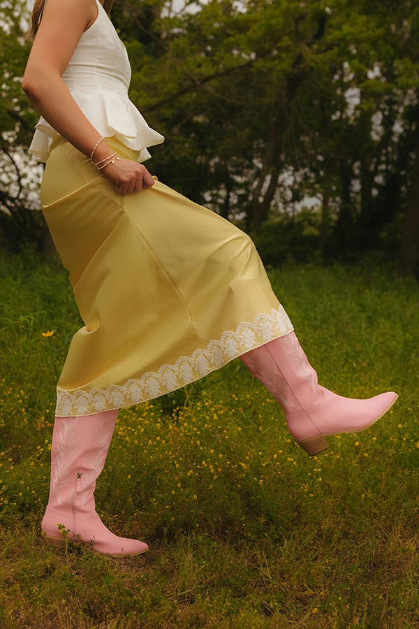 The Juliette Faux Leather Cowboy Boot Image - 3