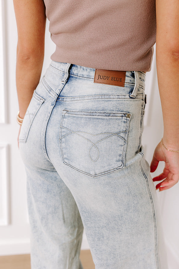 JUDY BLUE Vera High Waist Wide Leg Acid Wash Jean Image - 5