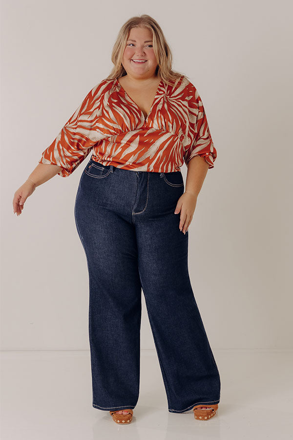 JUDY BLUE Saylor High Waist Wide Leg Jean Curves Image - 2