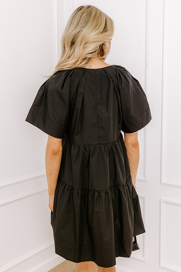 Take A Chance Mini Dress in Black Image - 3