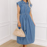 Honeysuckle Dreams Chambray Midi Dress Image - 1