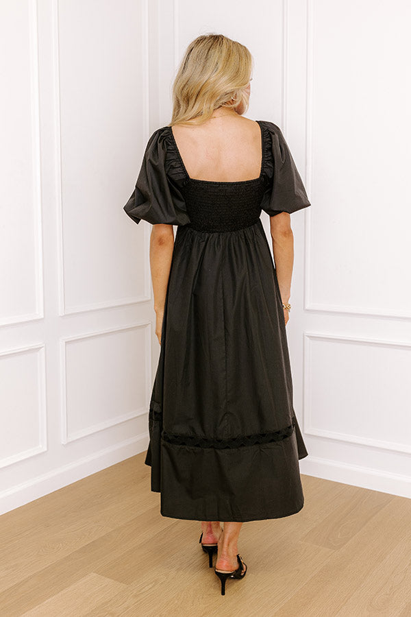 Margaritas Please Cut Out Midi Dress in Black Image - 4