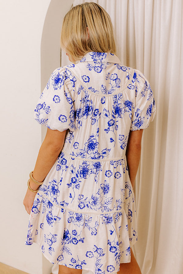 Tea Garden Chic Floral Mini Dress Image - 5