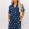 Charming Moment Denim Mini Dress in Dark Wash Image - 1