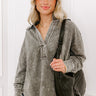 Timeless Classic Mineral Wash Tee in Charcoal Image - 1
