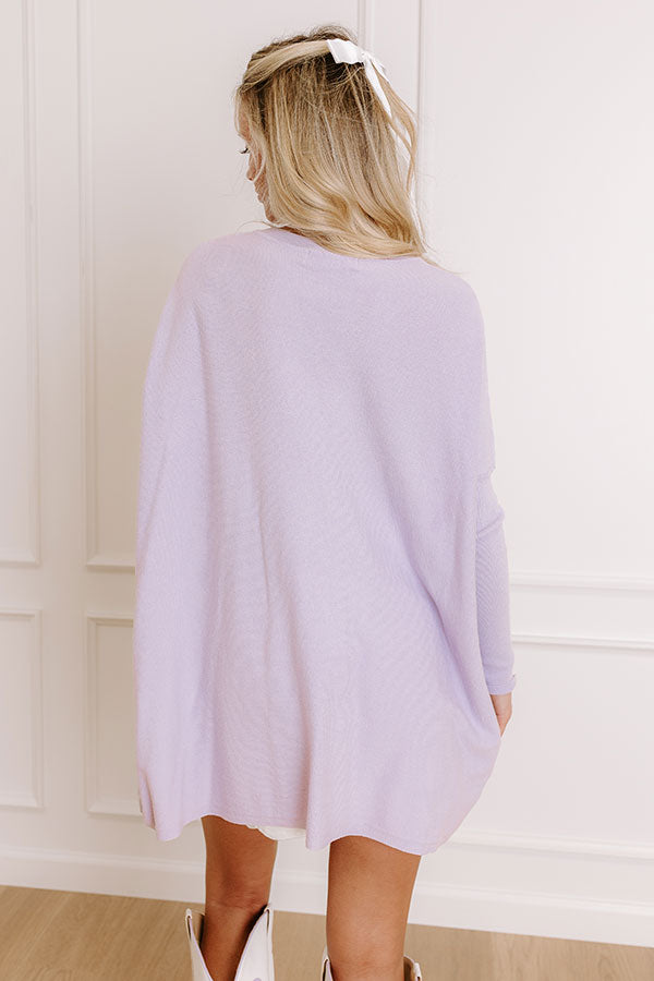 Always Cozy Sweater Top in Lavender Image - 5