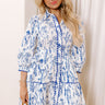 Memory Lane Floral Mini Dress in Blue Image - 1