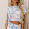 Brunch On The Pier Stripe Crop Top Image - 1