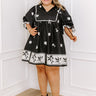 Picture Perfect Floral Mini Dress in Black Curves Image - 1